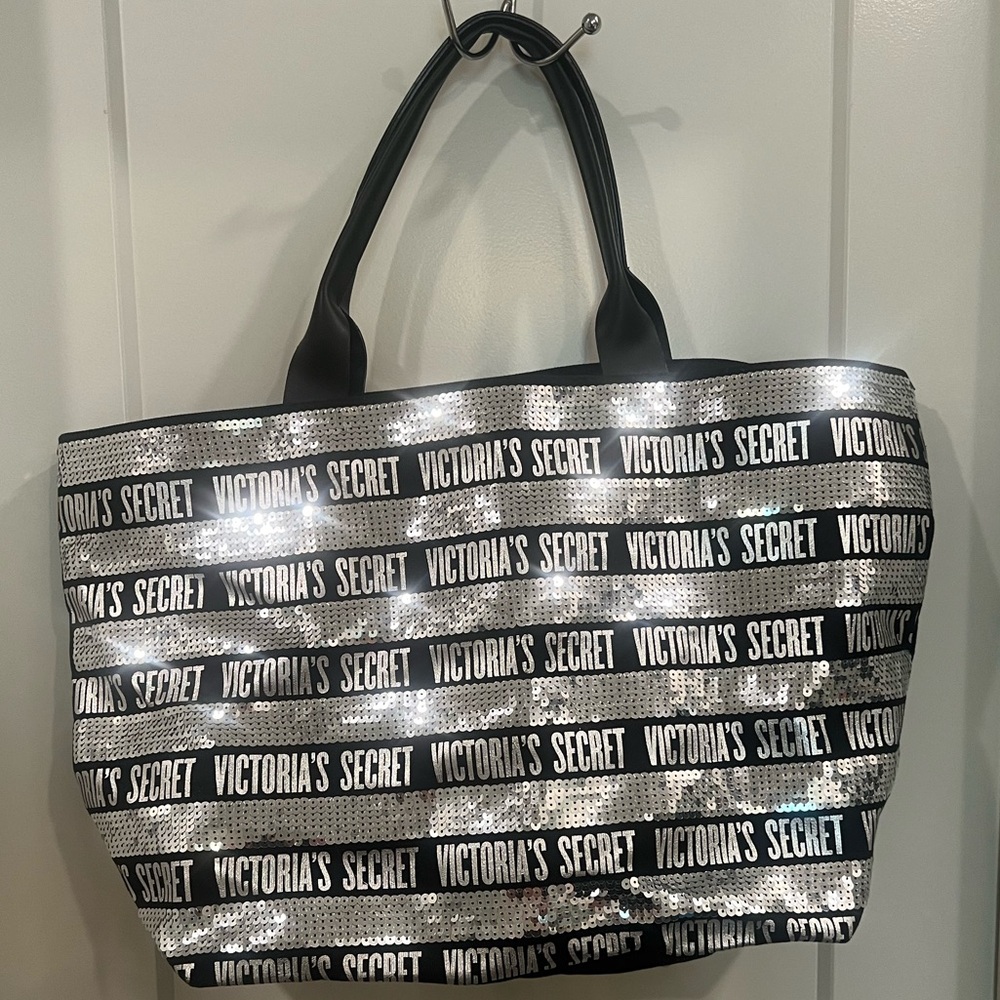 Victoria’s Secret Silver striped bag